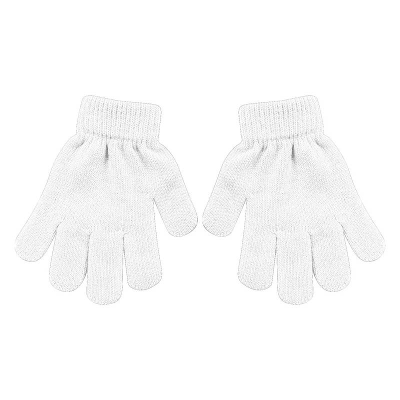 Luckywaqng 1 Paar Winterhandschuhe für Kinder, dehnbar, warm, Großpackung, Mädchen, Kinder Skistöcke Kinder (White, A) von Luckywaqng