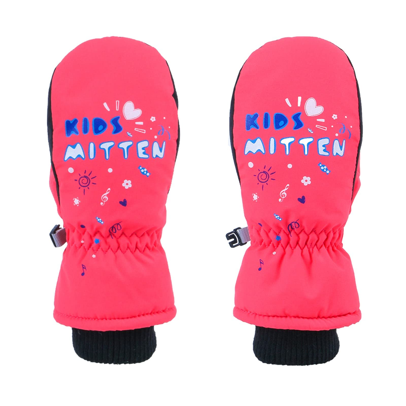 Luckywaqng Kinder Säugling Mädchen einfarbig Komfort Fäustlinge Winterhandschuhe Handschuhe Damen Wasserdicht Warm (Z2-Pink, One Size) von Luckywaqng