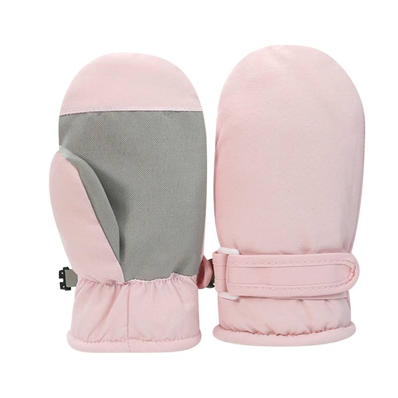 Luckywaqng Kinder Säugling Mädchen einfarbig Komfort Fäustlinge Winterhandschuhe Stirnbänder Kinder (Pink, L) von Luckywaqng