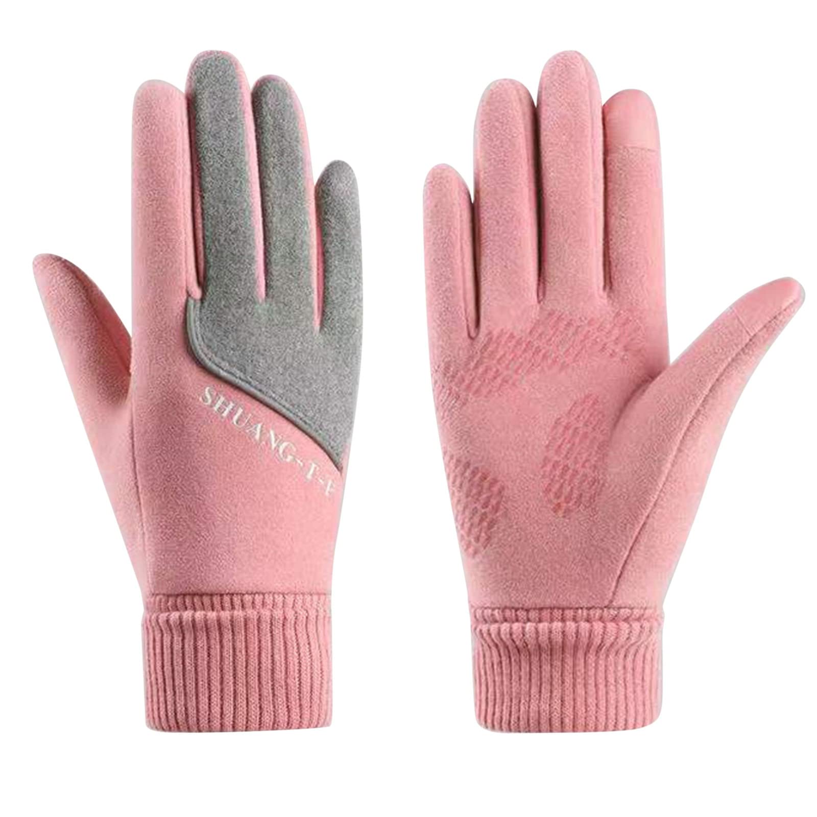 Luckywaqng Reitwinterhandschuhe Warme Sportschutzhandschuhe Outdoor Ski Wintersportgeräte Sonne Nasenschutz (Z3-Pink, One Size) von Luckywaqng