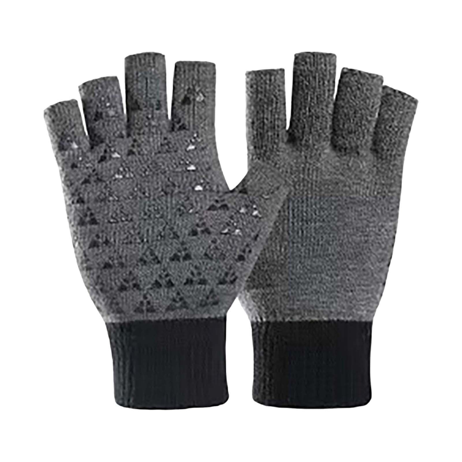 Luckywaqng Winter USB Heated Warm Gloves Heated Hand Warm Hiking Driving Running Cycling Latex Body Transparent (Grey, One Size) von Luckywaqng