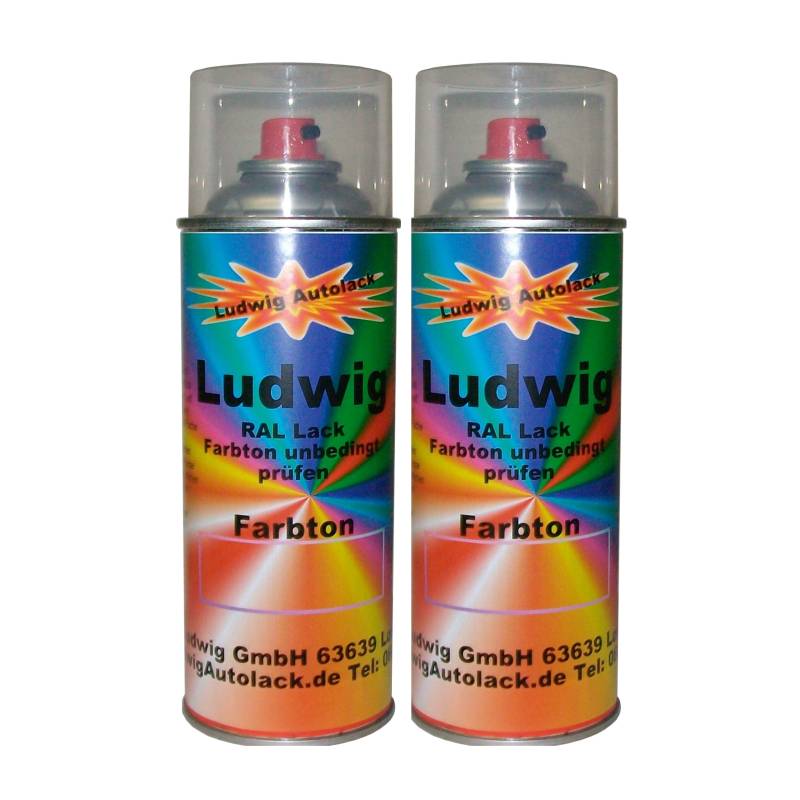 Ludiwglacke 2 Spraydosen 400ml Autolack glänzend RAL 6005 Moosgrün von Ludwiglacke