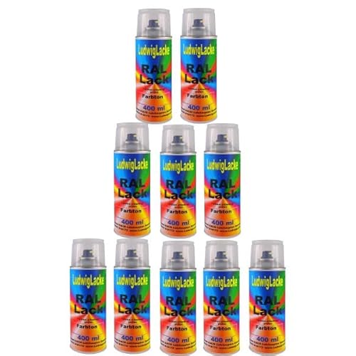 10 Spraydosen 400ml Autolack glänzend RAL 5012 Lichtblau von Ludwiglacke