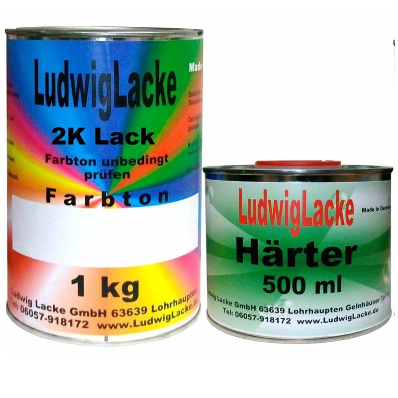 Ludwiglacke 1,5 kg Set RAL R902 GRAUWEISS 1991 inkl. 0,5 Liter Härter von Ludwiglacke