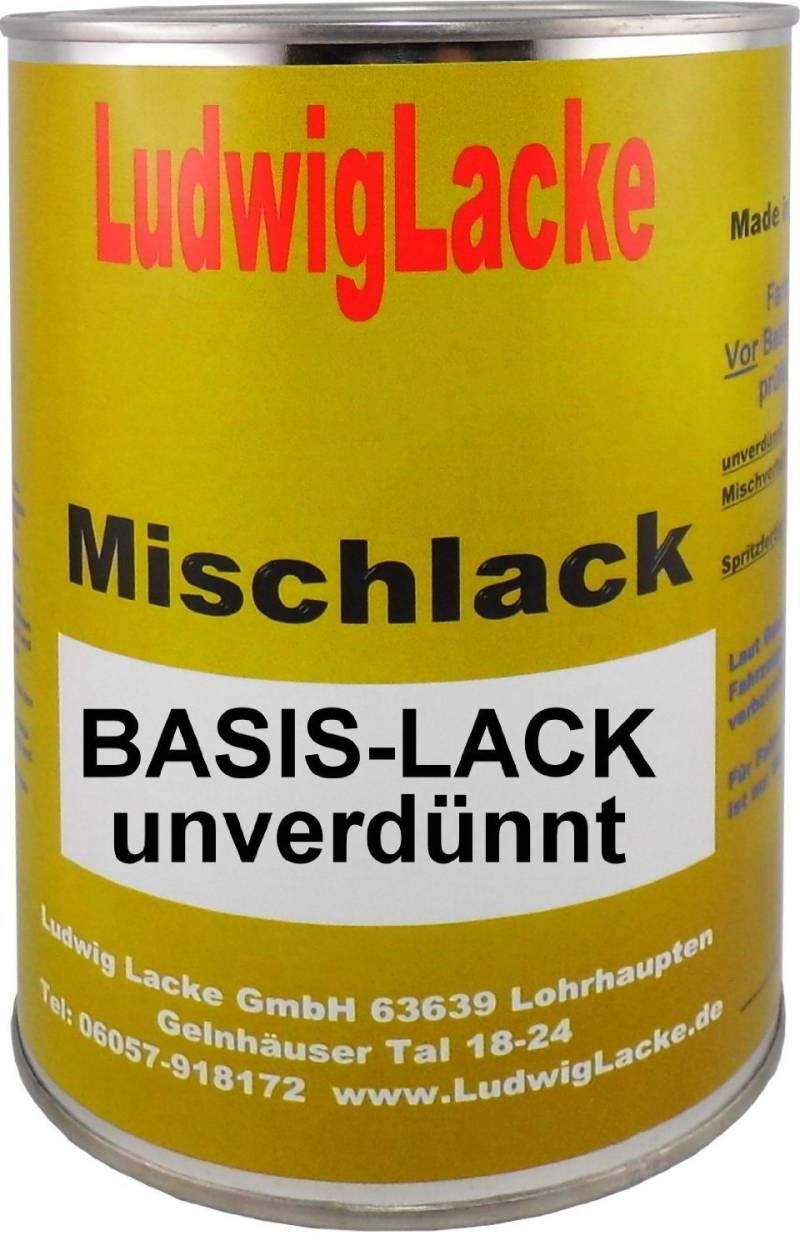 Ludwiglacke 1 Liter unverdünnter Basislack Schwarz Farbcode LP9V oder A2 Baujahr 1979-1991 Metallic Lack (geeignet für VW) von Ludwiglacke