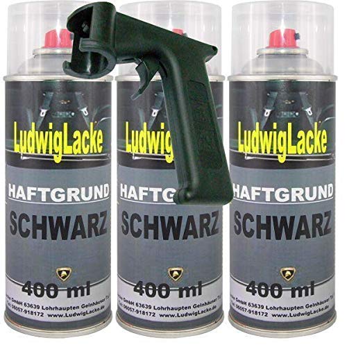 Ludwiglacke Haftgrund SCHWARZ 3x400ml Spray Grundierung & Handgriff Made in Germany FreiHaus von Ludwiglacke