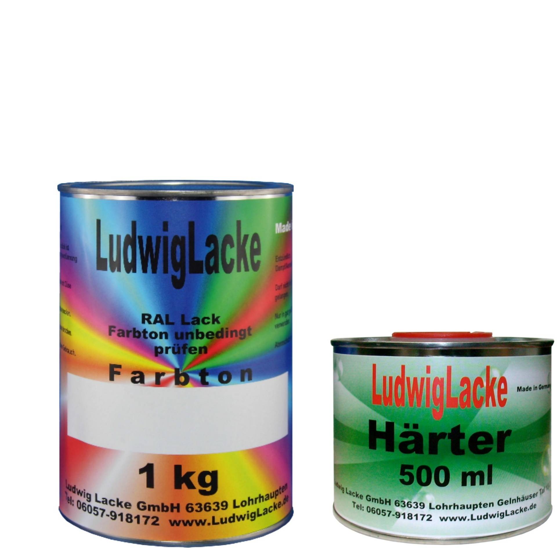 Ludwiglacke RAL 1005 1,5 kg SET seidenmatt Autolack Qualität incl. 0,5 ltr. Härter von Ludwiglacke