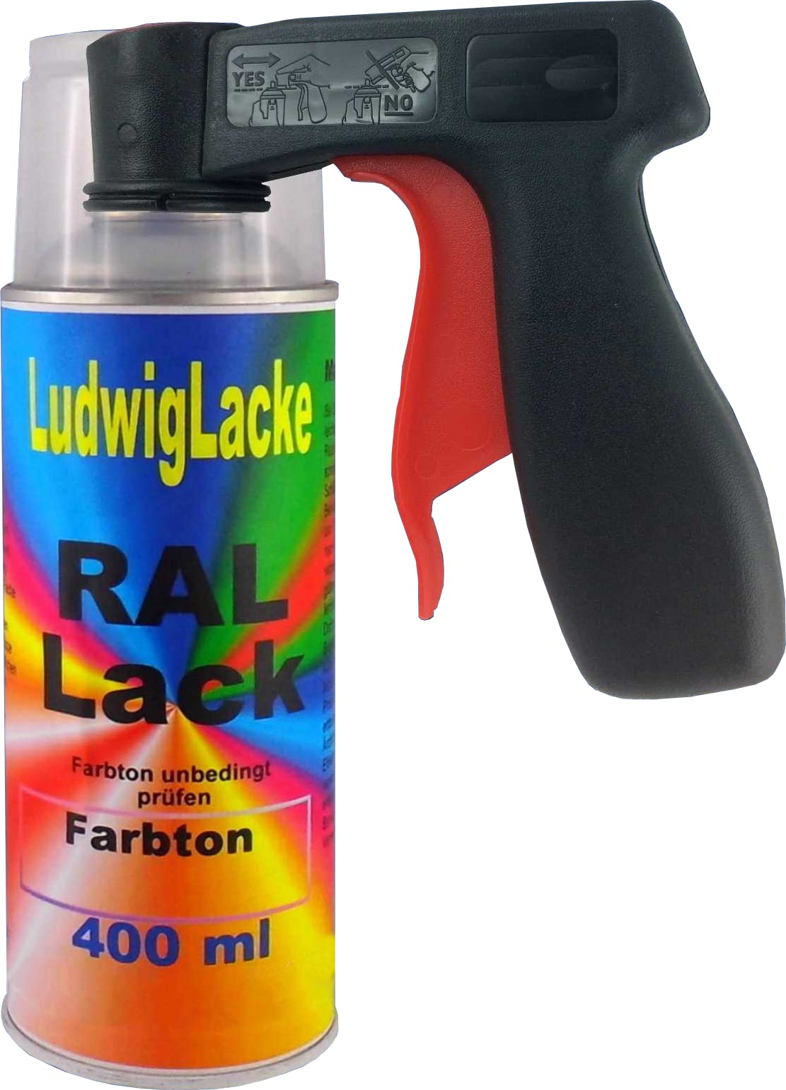 Ludwiglacke RAL 8025 BLASSBRAUN Matt 400 ml 1K Spray + Griff von Ludwiglacke