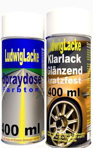 Ludwiglacke Sprayset für Audi Hibiskusrot Farbton: LZ3L Baujahr: 1997-2004 * 2 Spraydosen im Set je ein 1K Basislack 400ml und ein 1K Klarlack glänzend 400ml von Ludwiglacke