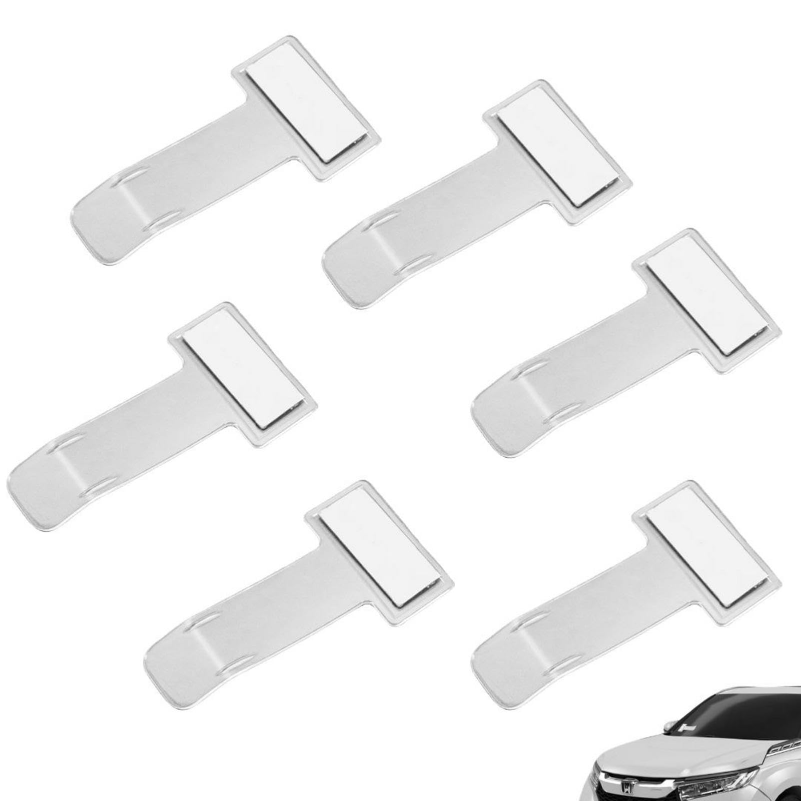 Auto Parkscheinhalter Clip, 6 Transparent Halter Clip mit Klebeband, Windschutzscheibe Rechnung Ticket Clip, Windschutzscheibe Transparent Rechnung Ticket Clip für Quittungen, Zertifikate von Lumiscent