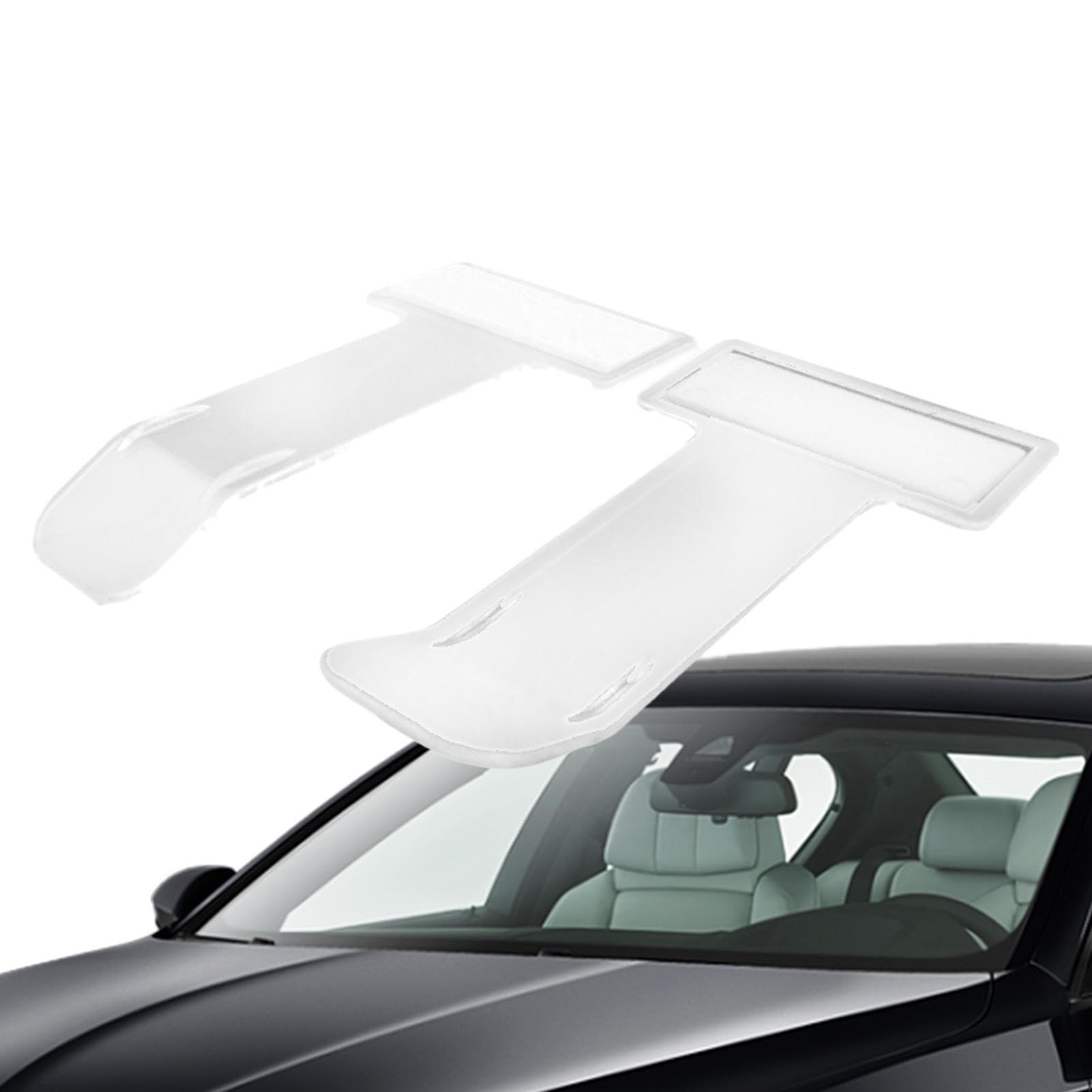 Auto Parkscheinhalter Clip - 2 Transparent Halter Clip mit Klebeband | Windschutzscheibe Rechnung Ticket Clip | Parkausweis Halter | Rechnung Ticket Ordner für Quittungen, Zertifikate von Lumiscent