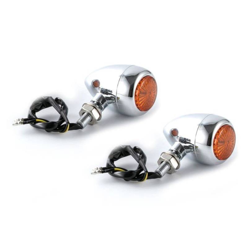 LED Blinker kompatibel für Yamaha XVS 1100/650 A Drag Star Classic RV369 gelb Chrom von Lumitecs