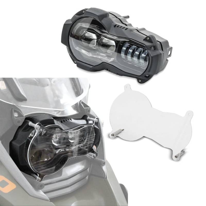 Scheinwerferschutz + LED Scheinwerfer für BMW R 1200 GS/Adventure 04-13 QL2 von Lumitecs