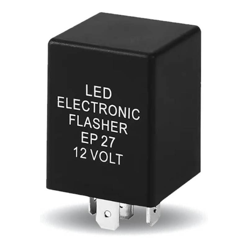 Luobannm EP27 LED-Blinkrelais, 5-Poliges Blinkrelais für LED-Blinker, Elektronischer Blinker für Festen Warnblinker von Luobannm