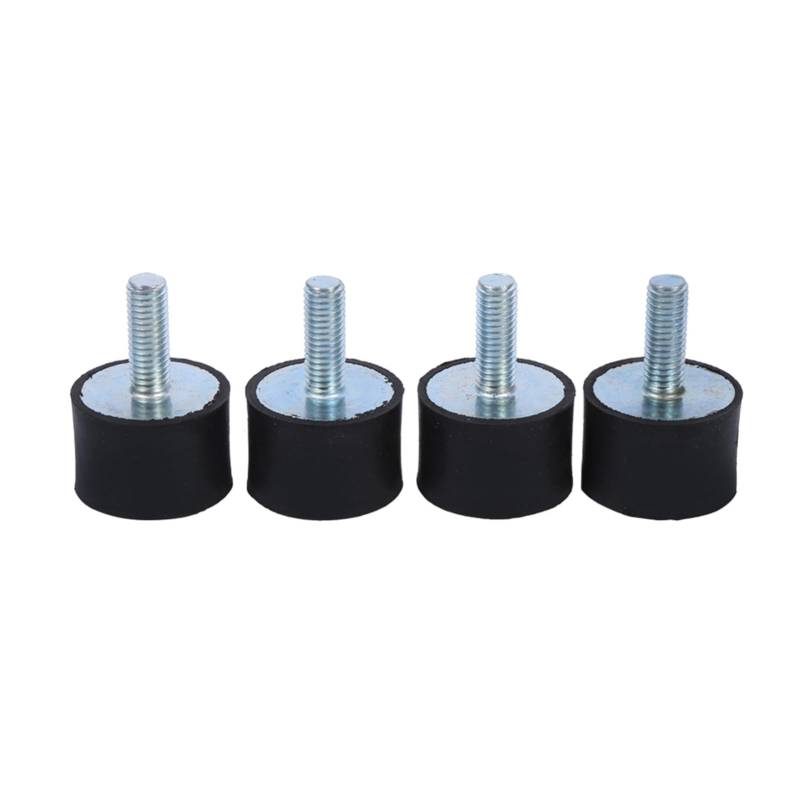 4x M8 M6 Gummihalterungen Stoßdämpfer Anti Vibration Silentblock Spulen, Zylindrischer Isolator Vibrationsisolationshalterungen Stoßdämpfer Absorptionshalterung Gewindebolzen von Luocute