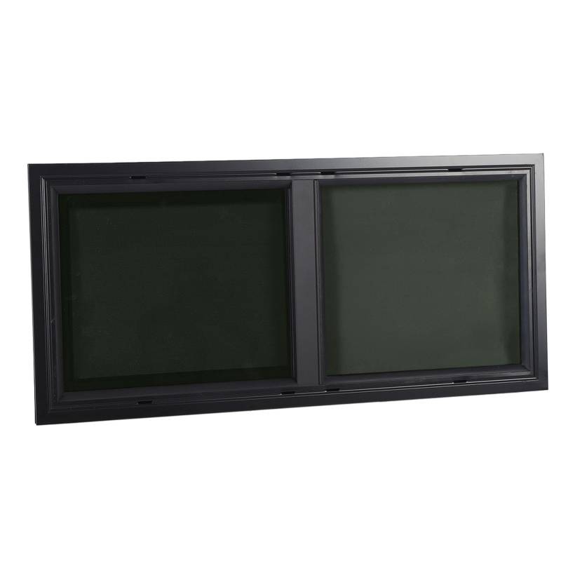 Luocute 28 X 12 Zoll Horizontales Schiebefenster für Wohnmobile, Schwarz Getöntes Glas-Schiebefenster mit Sichtschutz, blockierend, Aluminiumlegierung, Eloxiert, Gehärtetes Glas, von Luocute