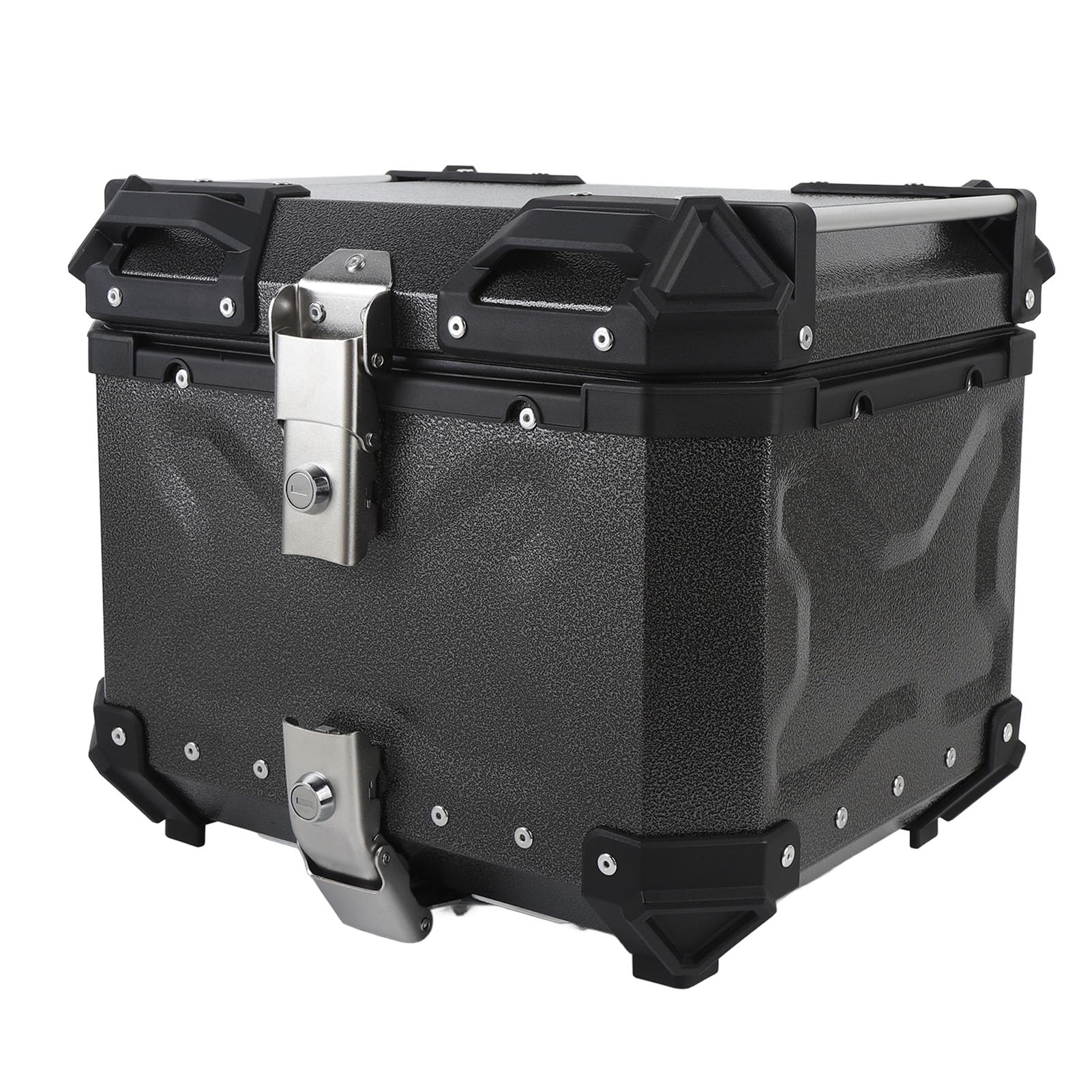 Luocute 36L Motorrad-Topcase-Heckbox, 15,16 X 12,40 X 13,19 Zoll Dicker Kofferraum-Gepäck-Helmkasten aus Aluminiumlegierung mit Sicherheitsschloss, Schnellverschluss-Kofferraum-Top-Box von Luocute