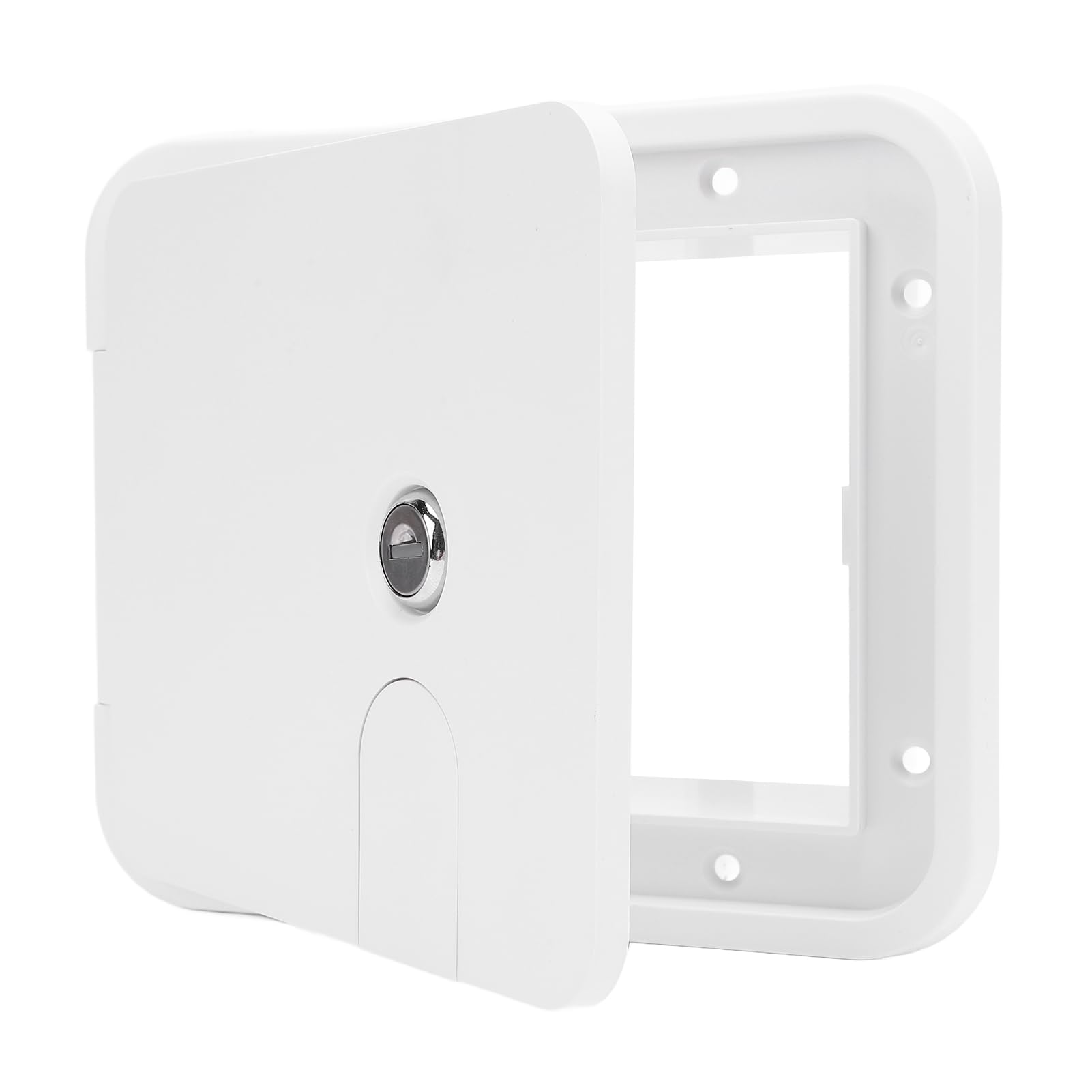 Luocute RV -Netzkabelschlüssel, 145 X 116 Mm Flush Mount Design Design Edelstahlschloss und Schlüssel, 180 Grad Öffnungstür mit ABS -Material und Sichere Verriegelung für Wohnmobile von Luocute