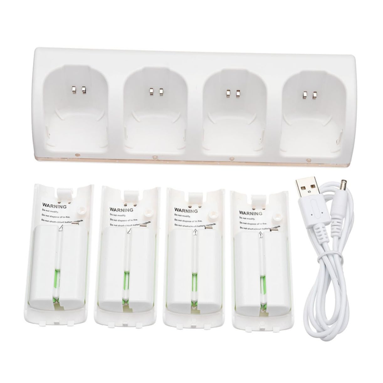 Lurrose 1 Satz 4 Batterieadapter charger Akku Ladestation Batterieladegerät mit vier Steckplätzen Akkuladegerät 4-Slot-Ladegerät Ladesteckplätze für Akkus Plastik Weiß Lurrose 1 Satz 4 Batterieadapter charger Akku Ladestation Batterieladegerät mit vier Steckplätzen Akkuladegerät 4-Slot-Ladegerät Ladesteckplätze für Akkus Plastik Weiß von Lurrose