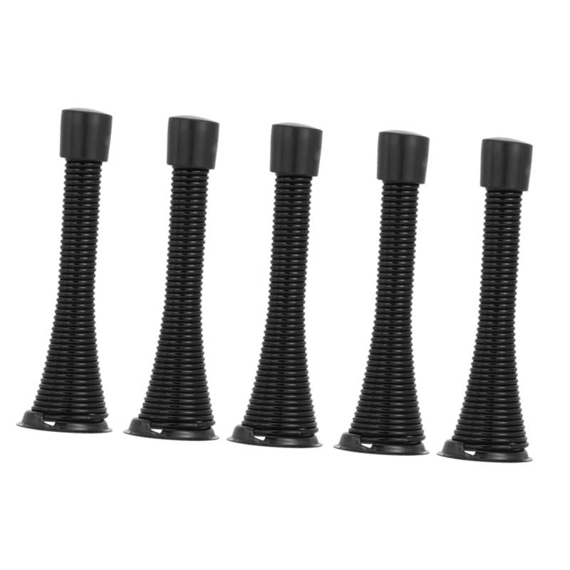 Lurrose 1 Satz 5St Federtür oben Türknauf Frühling Torriegel Türzugstopper Türen Abs bodentürstopper door stops tuerschloss door ｌock -Türstopper Türstopper aus Stahl Plastik Black von Lurrose