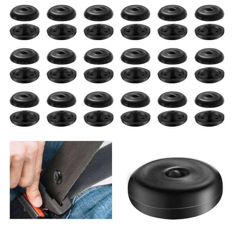 20 Paar Sicherheitsgurt Stopper Universal Gurtstopper Sicherheitsgurt Auto Sicherheitsgurt Gurt Knopf Schwarz Gurtstopper Knopf für die meisten Sicherheitsgurte im Auto von Lusofie