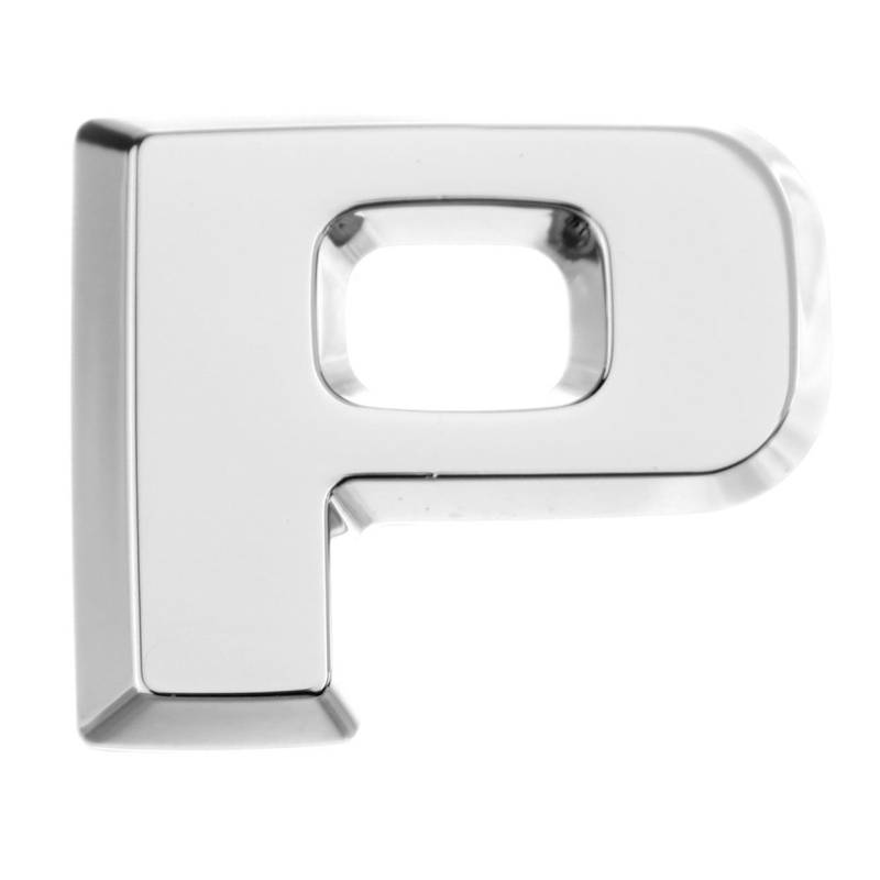 Luxbling Auto Chrom 3D Buchstabe - Silber - P von Luxbling