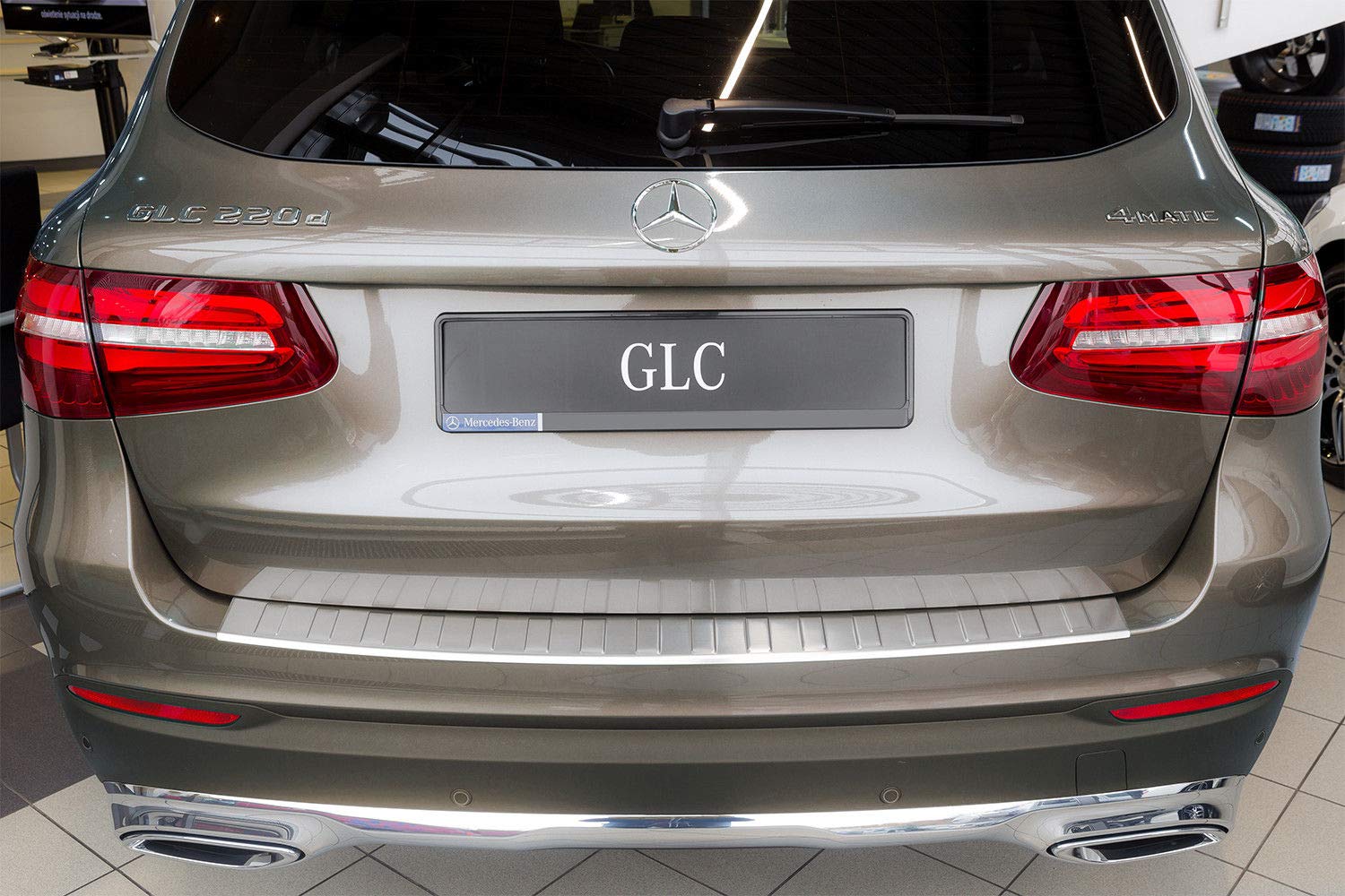 Passend für GLC X253 SUV (2015–2017) Chrom Heckstoßstangenschutz aus Edelstahl. von Luxell