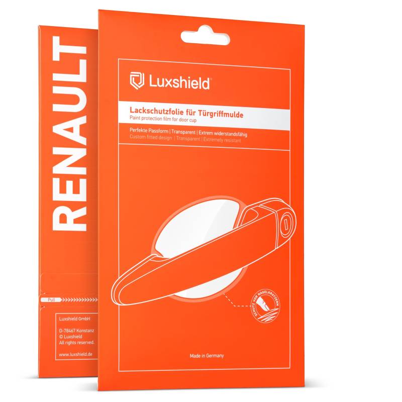 Luxshield Auto Türgriff Schutzfolie Griffmulde für Renault Captur II I 2020-2024 - Kratzschutz, Lackschutzfolie - Transparent glänzend von Luxshield