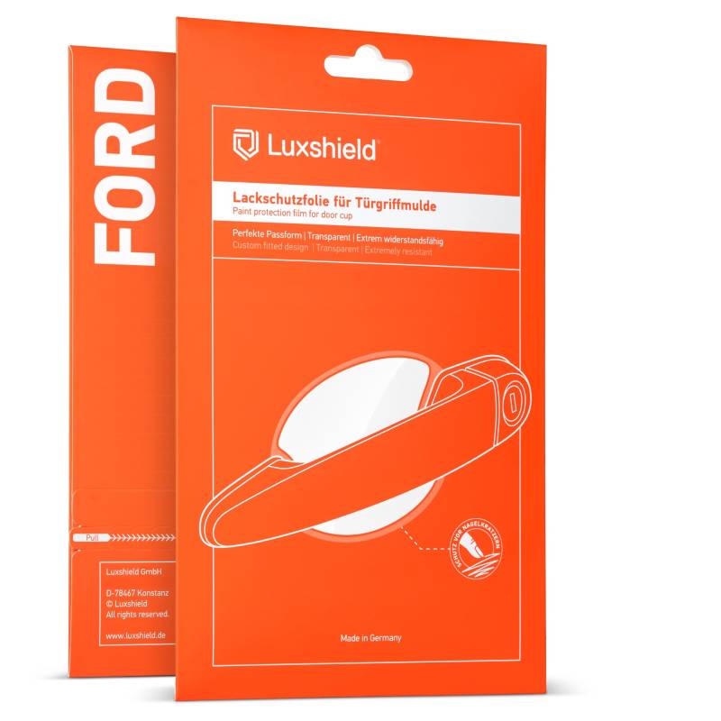 Luxshield Auto Türgriff Schutzfolie Griffmulde für Ford Focus 5-Türer 3 (III) C346 I 2010-2018 - Kratzschutz, Lackschutzfolie - Transparent glänzend von Luxshield