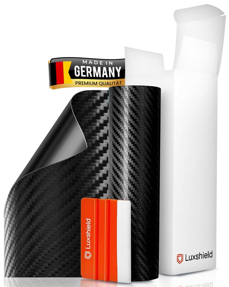 Luxshield Carbon Folie 26x300cm für Auto, Motorrad, Bike - selbstklebend, Meterware aus DE von Luxshield