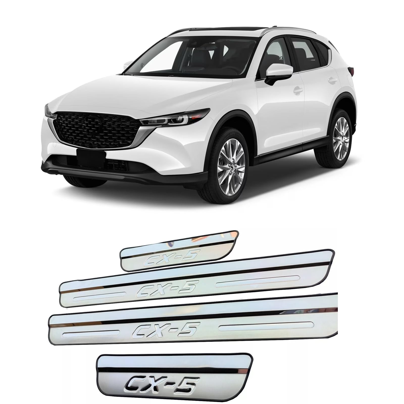 Auto-Außentürschwellenschutz, Schutz für Mazda CX5 CX-5 2012–2025, Autozubehör, Teile, Einstiegsleistenschutz, Türrahmen, Kunststoffverkleidung, Autozubehör von Luyhok