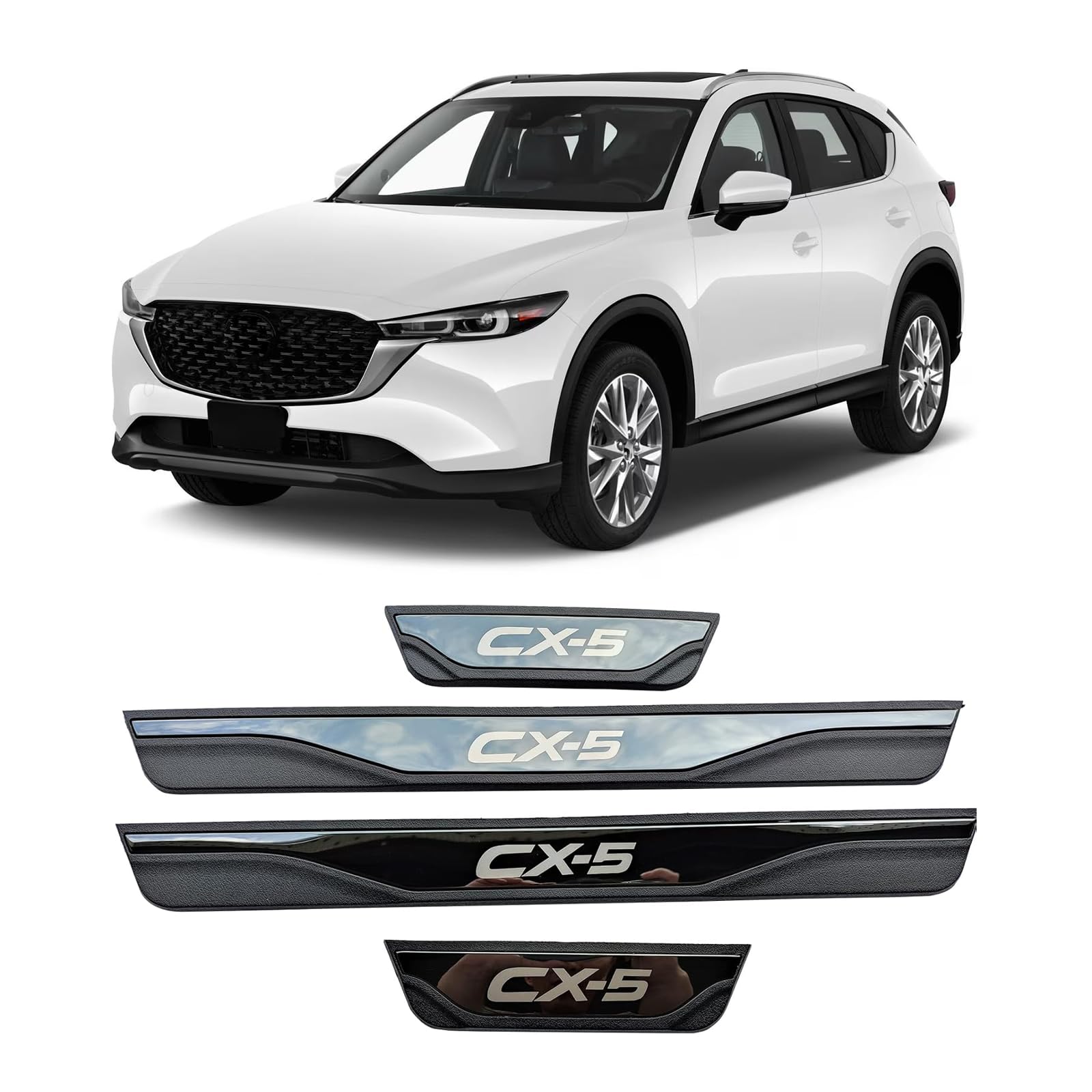 Autotürschwellen-Zierleisten für Mazda CX5 CX-5 2013–2024, Türeinstiegsschutz, Scheuerschutz, Trittbleche, Innenverkleidung, Autozubehör von Luyhok