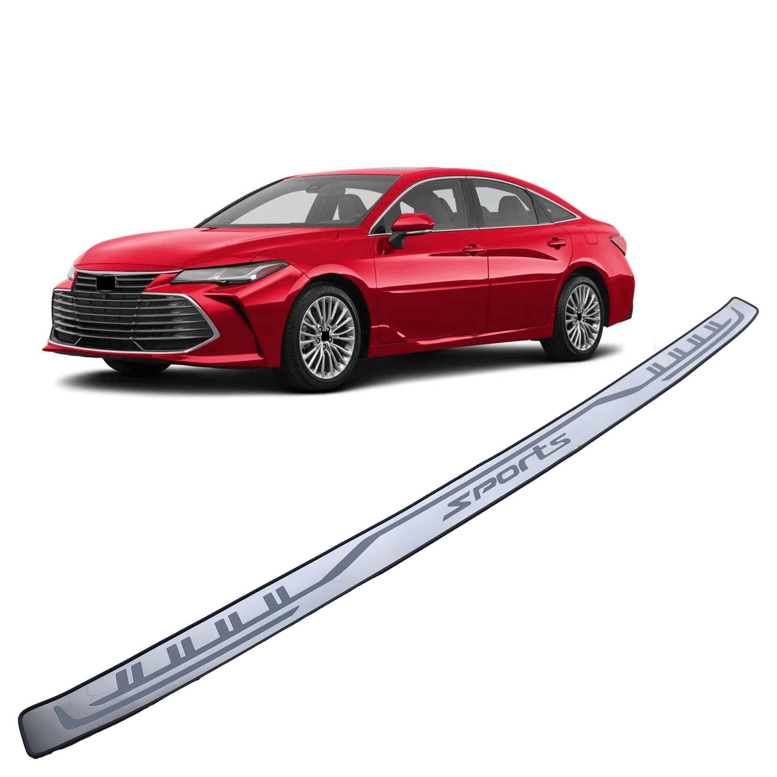 Luyhok Auto Edelstahl Heckstoßstangenschutz, für Toyota Avalon 2019-2024 Zubehör, Autoteile Heckklappe hinten Kofferraum Einstiegsleisten Abdeckung Scuff Plate Strip Guard Protection von Luyhok