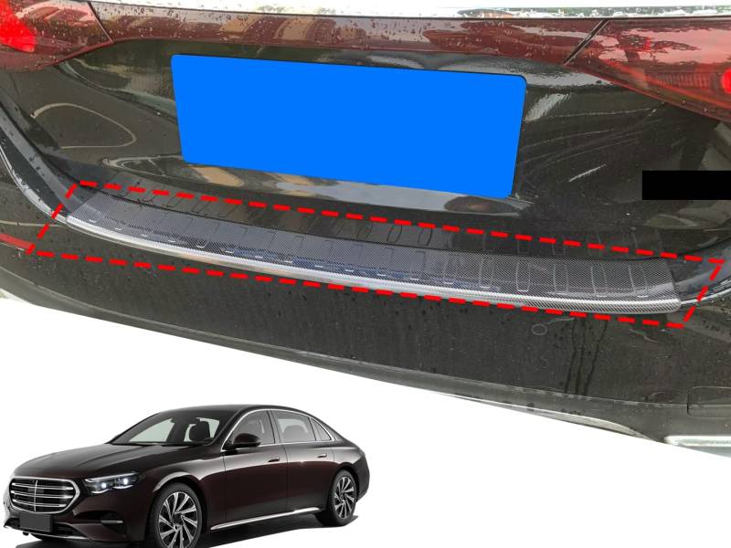 Stoßstangenschutz für die hintere Tür, für Mercedes-Benz 2024-2025, Autoteile Heckklappe, Heckklappe, Kofferraumschwellen-Abdeckung, Scheuerblech, Leistenschutz, Schwarz von Luyhok