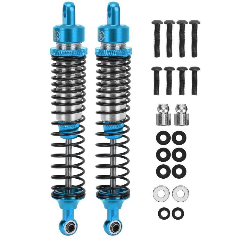 Lybunair 2-teiliges RC-Stoßdämpfer-Federbein-Dämpfer-Set für 1/10 RC-Auto, 108 mm (Blue) von Lybunair