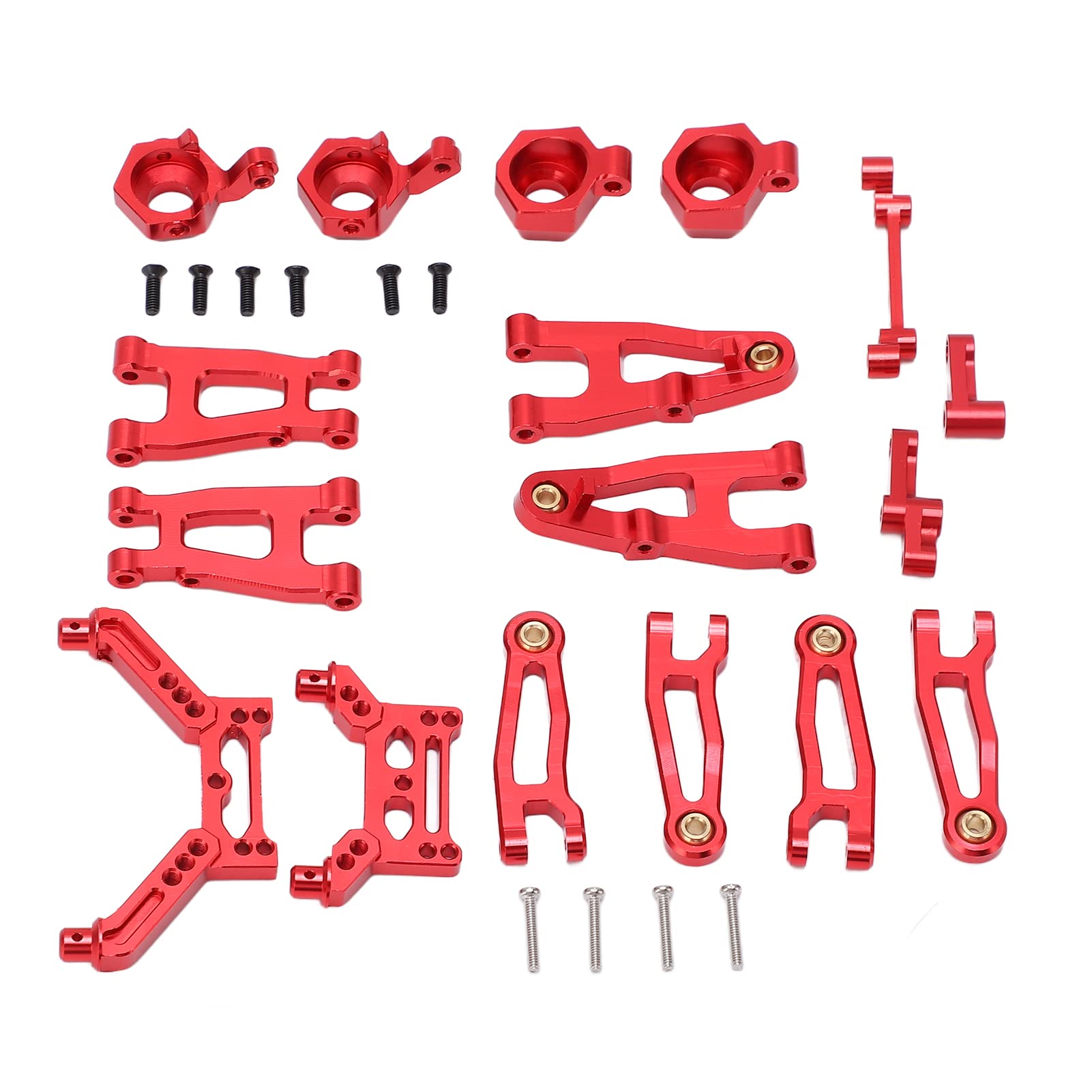 Lybunair RC-Schwingenaufhängungshalterung Lenkbecher Aluminium-Upgrade-Kit für SG1603 SG1604 1/16 RC-Autos (Red) von Lybunair