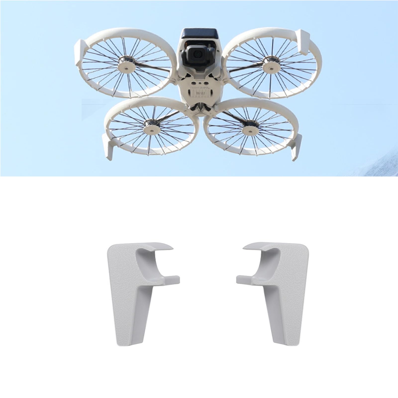 2PCS Landegestell für DJI Flip,Höhenverstellbare Stativbeine Drohnenhalterung,Drohnenzubehör Gimbalschutz Feste Stützfüße für DJI Flip von Lycuiw