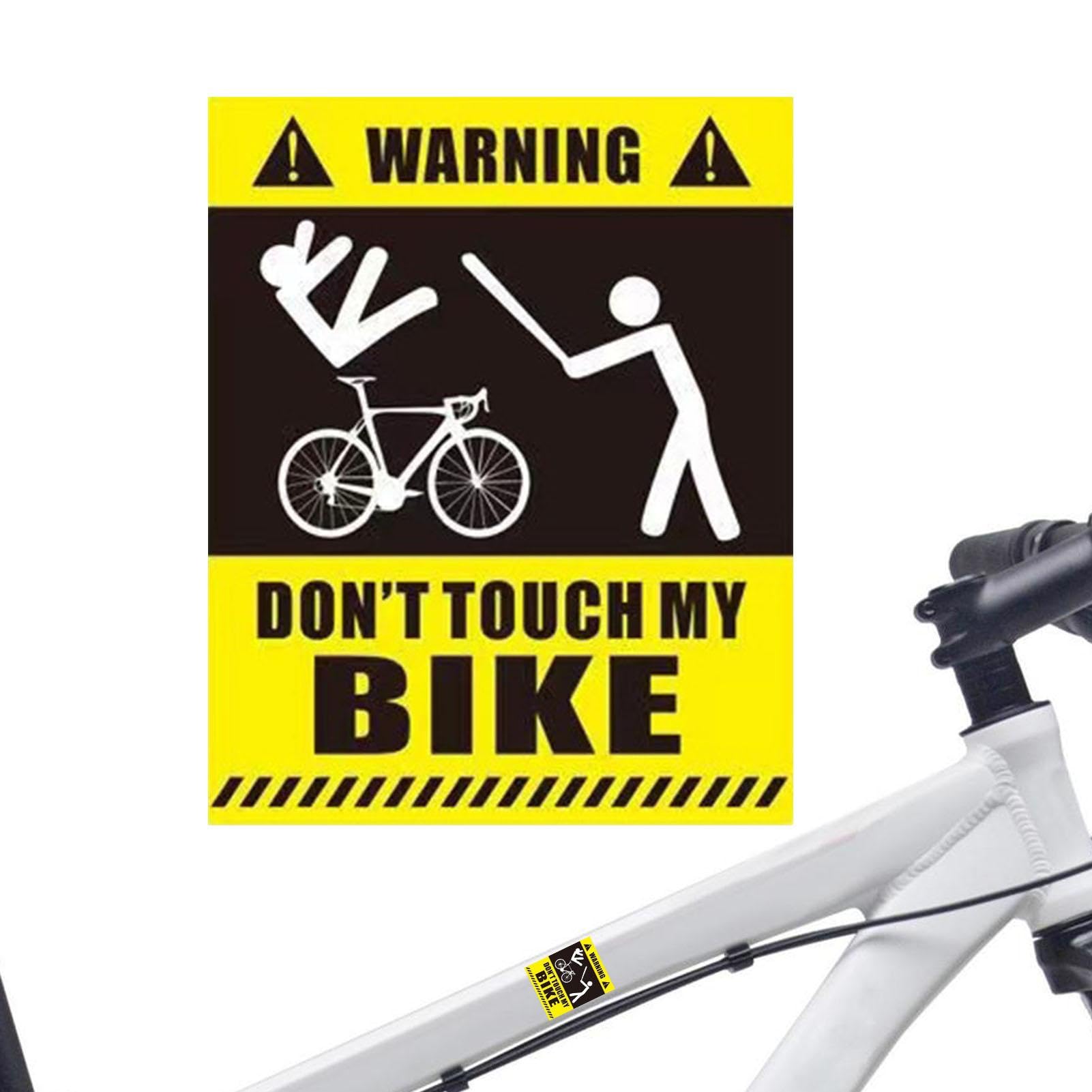 Lyricalist Dont Touch My Bike Sticker - Warning Bicyclee Sticker, Waterproof Bike Warning Decal, Warning Sign Don't Touch My Bike Sticker Waterproof Bumper Sticker Laptop Window von Lyricalist