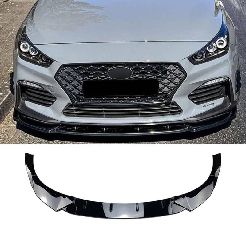 Auto Frontspoiler Lippe für Hyundai I30N MK3 MK3.5 2017-2020 Kratzfest Kollisionssicher Lippenspoiler Frontstoßstangenlippe,Car Zubehör. von LzDDD