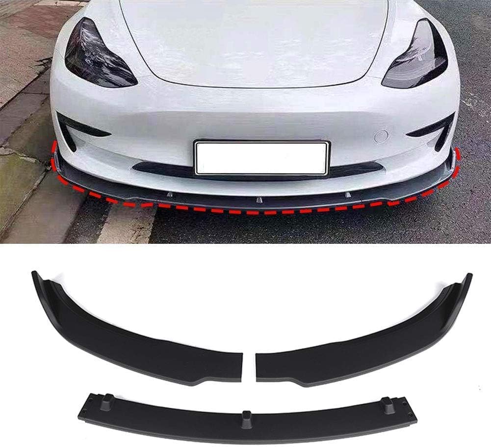 Auto Frontspoiler Lippe für Tesla modèle 3 2016-2019 Kratzfest Kollisionssicher Lippenspoiler Frontstoßstangenlippe,Car Zubehör.,C-Matte von LzDDD