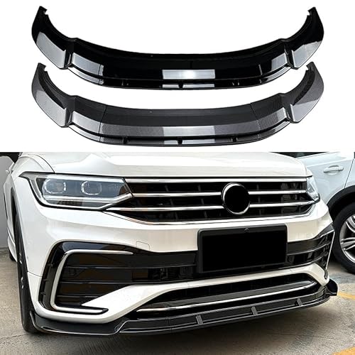 Auto Frontspoiler Lippe für VW Tiguan L Tiguan Rline 2021+ Kratzfest Kollisionssicher Lippenspoiler Frontstoßstangenlippe,Car Zubehör.,A-Carbon Fiber von LzDDD
