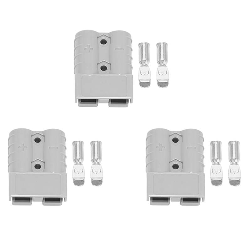 Lzeouean 3X für Anderson Style Stecken Verbinder 50A 600V 6-12AWG AC/DC Elektrowerkzeug für 6AWG Plattierte Massive Anschluss Stecker von Lzeouean