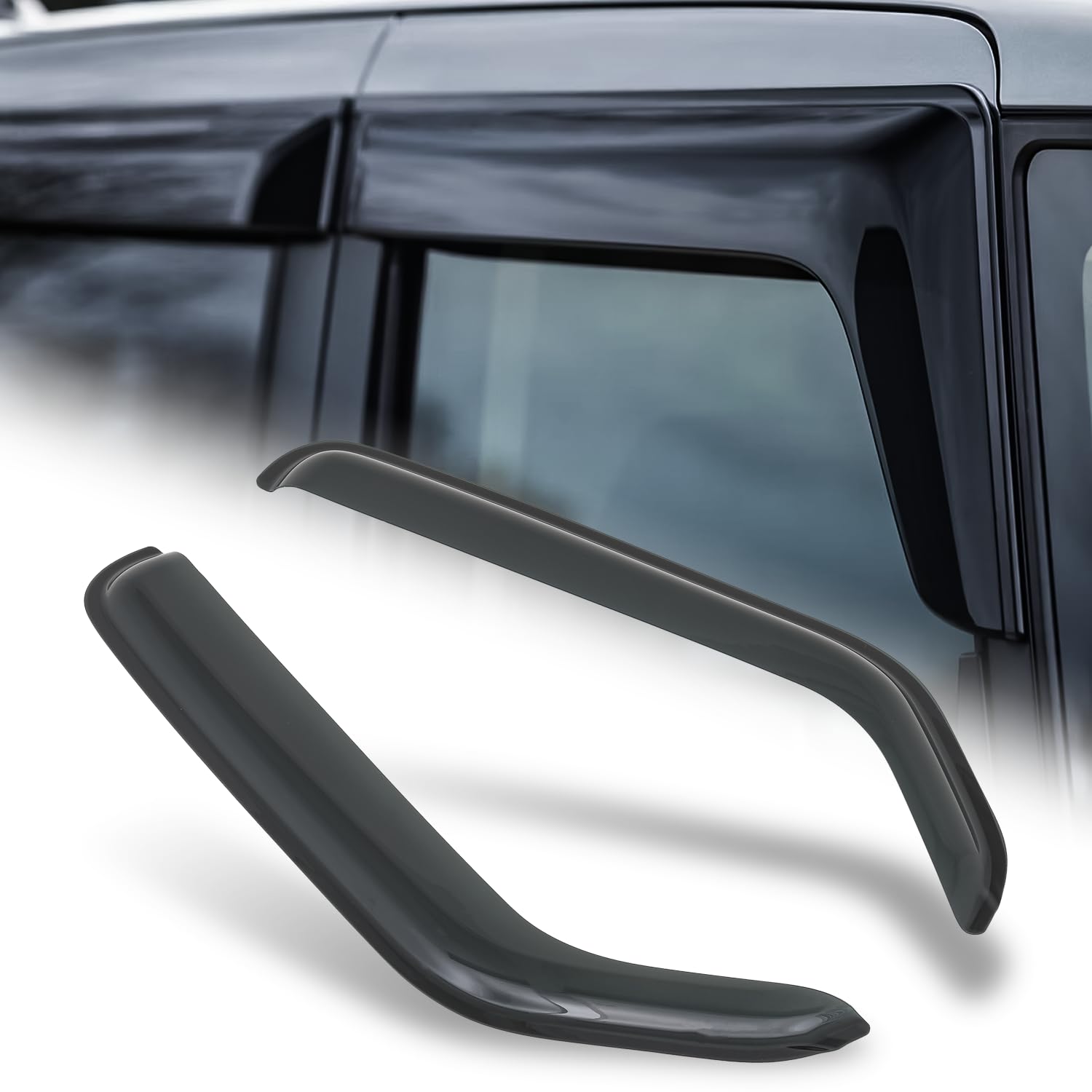 M-AUTO Fenstervisiere für Außenmontage, kompatibel mit Dodge B1500/B2500/B3500, 99–03 Dodge Ram 1500/2500/3500 Van, Klebeband, 2 Stück von M-AUTO