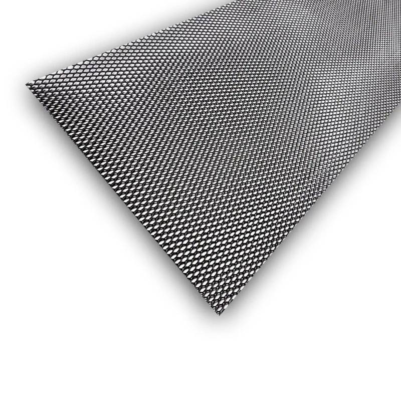 M MOTOS Lochblech Aluminium Gitter Schwarz Maschenweite 40x100 cm Schlingengröße 8x3 mm - Flexibles Material, Leicht zu Schneiden, Farbecht - Stilvolles und Funktionelles Auto Zubehör für Fahrer und von M MOTOS