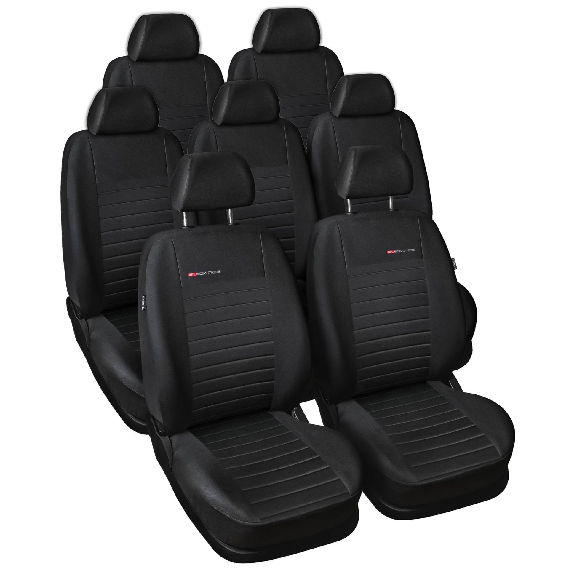 M MOTOS Personalisierte sitzbezüge auto für Ford Transit Custom I 2012-2023 Perfekt angepasste auto sitzbezüge mit aktivem Airbag-System, dreilagigem Material und makelloser Oberfläche, Ideal sitzaufl von M MOTOS