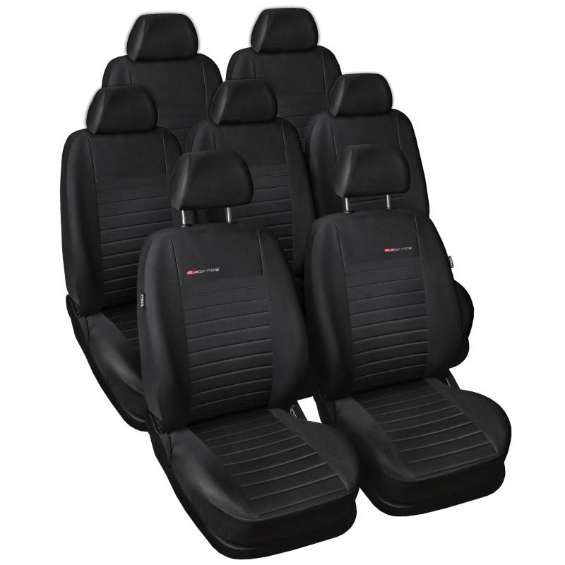 MOTOS Personalisierte sitzbezüge Auto für SEAT Alhambra II 2010-2020 Perfekt angepasste Auto sitzbezüge mit aktivem Airbag-System, dreilagigem Material und makelloser Oberfläche, Ideal sitzauflage a von M MOTOS