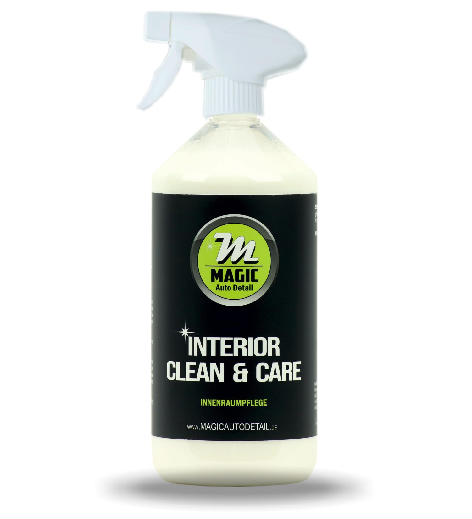 Magic Auto Detail - Interior Clean & Care, 1 Liter, Innenraumpflege, Innenraumreinigung, Reiniger für Fahrzeuginnenraum, Pflegemittel für Kunststoff und Leder von M-Magic