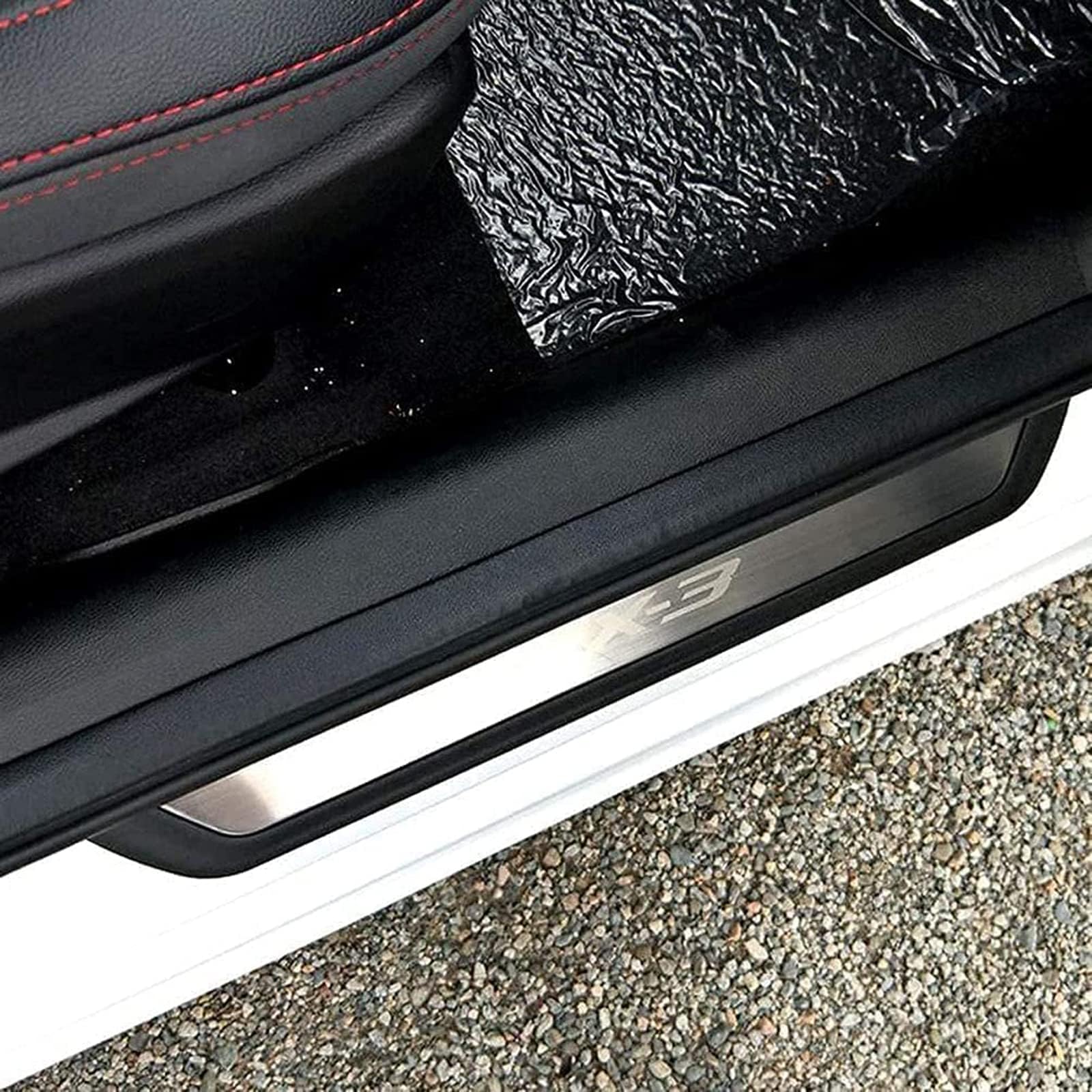 4 Stück Auto Edelstahl Türschweller Protector Compatible Für Maz-da CX-30 CX30 2017-2022, Einstiegsleisten Schutzleiste AntiKratz Schwelle Abdeckung Auto Styling Zubehör,2017-cx-3 von MAALLOP