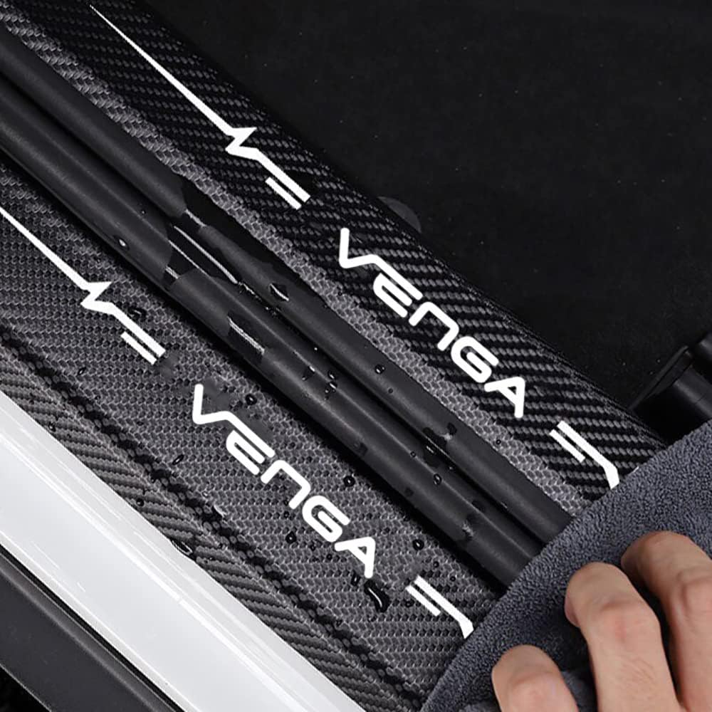 4 Stück Auto Türkantenschoner Carbon Fiber Einstiegsleisten Kratzpolster, Compatible Für Kia Venga Zubehör von MAALLOP