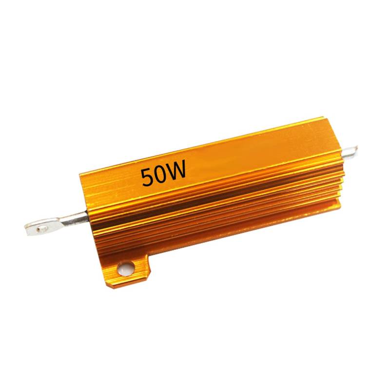 50 W Widerstände aus Aluminiumgehäuse, 30R Widerstand, Drahtwiderstand für Türklingel, LED, Stromversorgungsgeräte (Gold) von MACHSWON